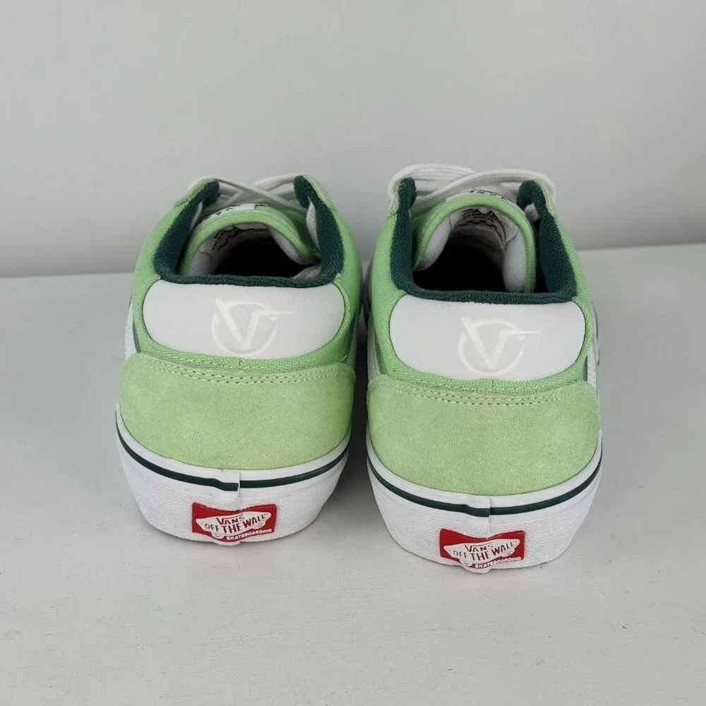 Men's 8.5 - VANS Rowan Skate Suede/Canvas Shoe Mint - RARE